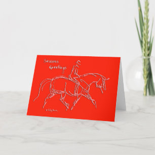 Seasons Greetings Trotting Red Card
