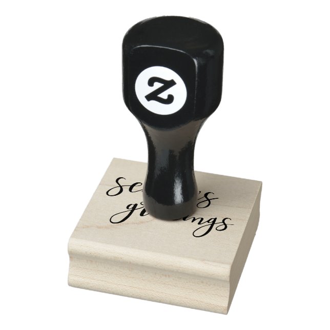 Season's Greetings Typography Rubber Stamp (Stamp)