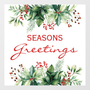 Seasons Greetings Window Cling