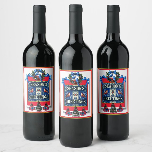 SEASON'S GREETINGS WINE LABEL (Bottles)