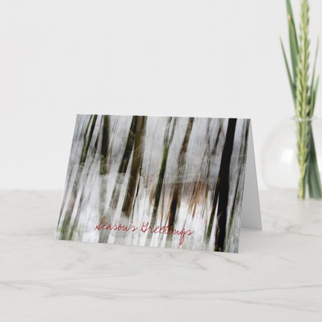 Season's Greetings Winter Abstract Card (Front)