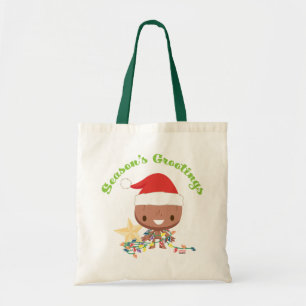 Season's Grootings Holiday Lights Groot Tote Bag