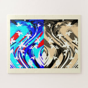 Seasons in leaves art jigsaw puzzle