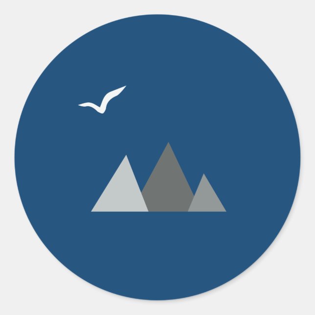 Seasons in the mountains sticker, envelope seal (Front)