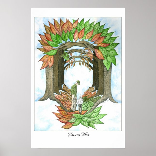 Seasons Meet Poster Print (Front)