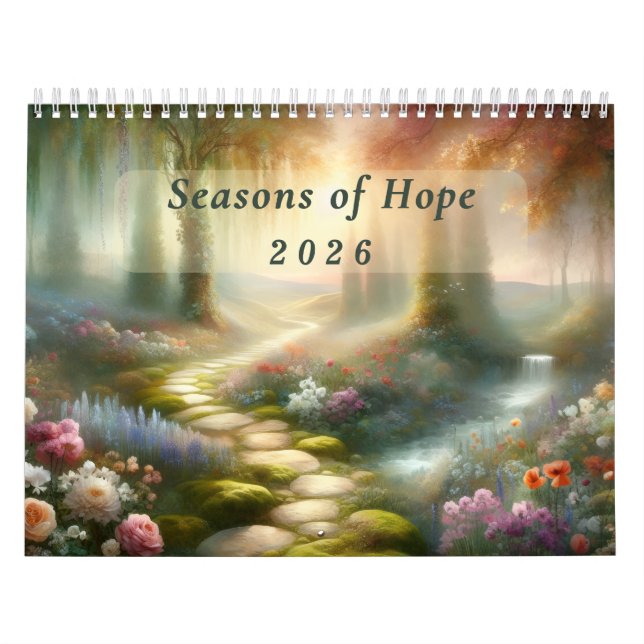 Seasons of Hope 2026 Inspirational Floral Wall Calendar (Cover)