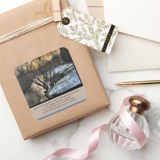 Seasons of our Lives Inspirational Square Sticker (Gifting)