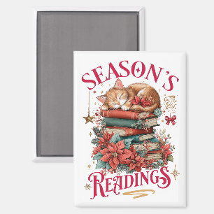 Season's Readings Cozy Kitten Magnet