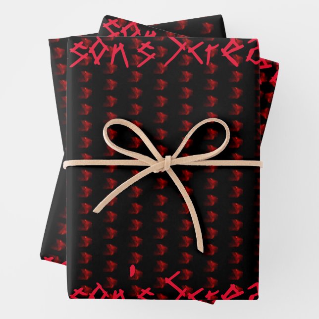 Season's Screaming Halloween Wrapping Paper (In situ)