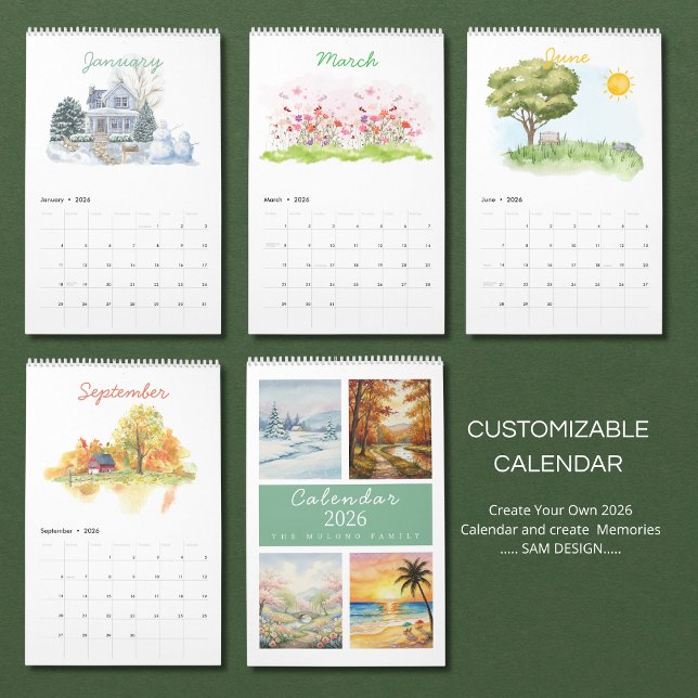 Seasons Watercolor 2026 Calendar | Artistic Nature (Creator Uploaded)