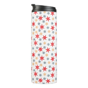 Seastars and steer wheels patten thermal tumbler