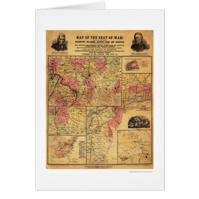 Seat de la carte 1862 de guerre civile (Devant)
