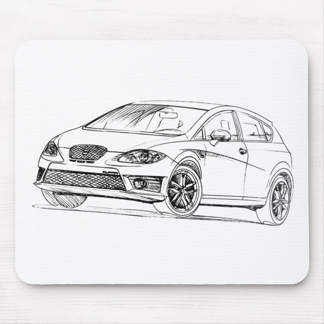 Seat Leon Cupra 2009 Mouse Pad (Front)