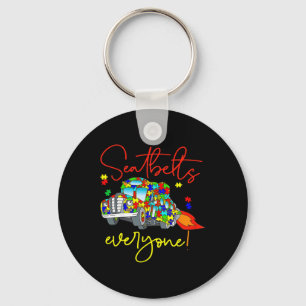 Seatbelts Everyone Autism Awareness Magic School B Keychain
