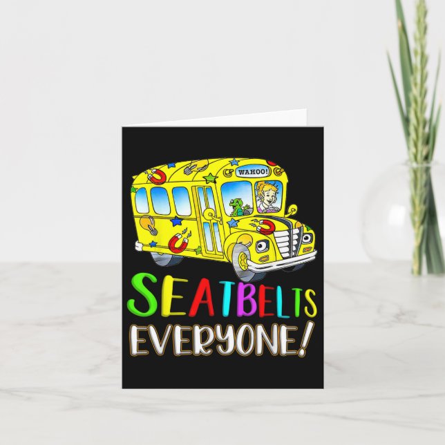 Seatbelts Everyone Fun Magic School Bus Driver Job Card (Front)