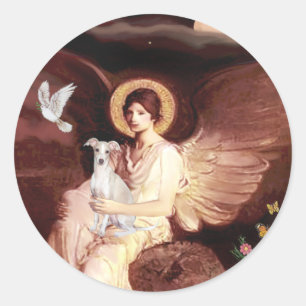 Seated Angel - Italian Greyhound 7 Classic Round Sticker
