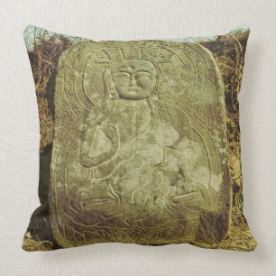 Seated Bodhisattva, Korean, c.985 AD (granite) Throw Pillow