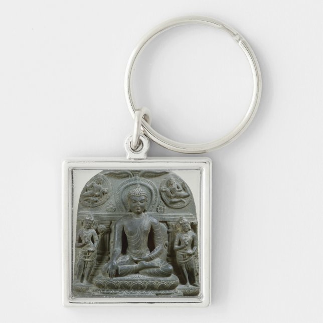 Seated Buddha in meditation Keychain (Front)