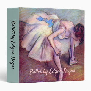 Seated Dancer by Edgar Degas, Vintage Ballet Art Binder