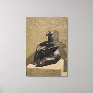 Seated female figure, 3500-2500 BC Canvas Print