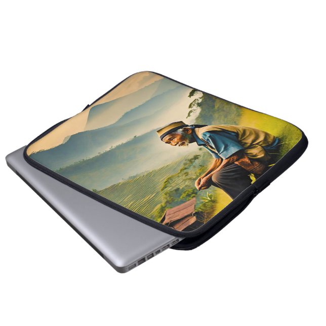 Seated in Serenity Laptop Sleeve (Front Bottom)