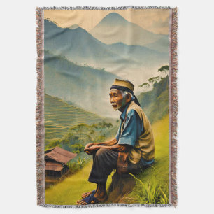 Seated in Serenity Throw Blanket