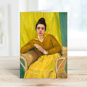 Seated Lady in Wicker Chair Koloman Moser Card