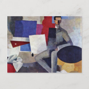 Seated Man By La Fresnaye Roger-Noã«L-François De Postcard