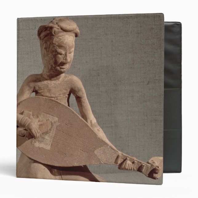 Seated musician playing a lute, from binder (Front/Inside)