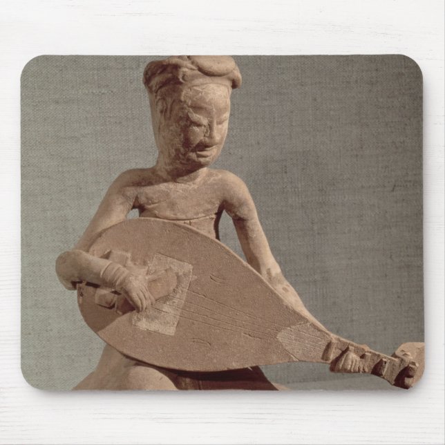 Seated musician playing a lute, from mouse pad (Front)