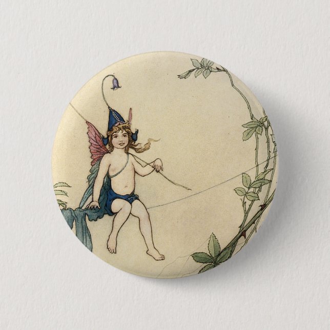 Seated on a Spider's Thread 2 Inch Round Button (Front)