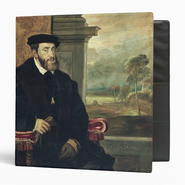 Seated Portrait of Emperor Charles V  1548 Binder (Front/Inside)