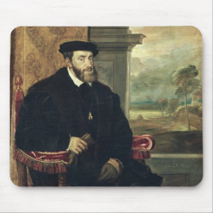 Seated Portrait of Emperor Charles V  1548 Mouse Pad