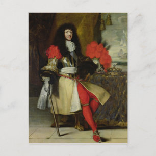 Seated Portrait of Louis XIV  after 1670 Postcard