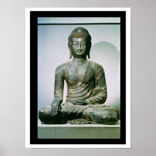 Seated Sakyamuni Buddha from Ch'ungung-ni (iron) Poster
