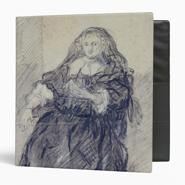 Seated Saskia with a letter in her left hand Binder (Front/Inside)
