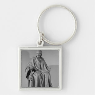 Seated sculpture of Voltaire Keychain