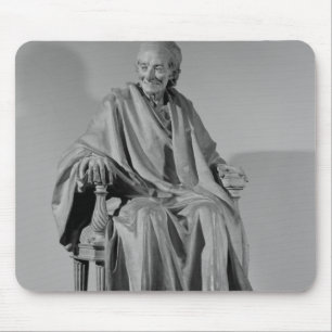 Seated sculpture of Voltaire Mouse Pad