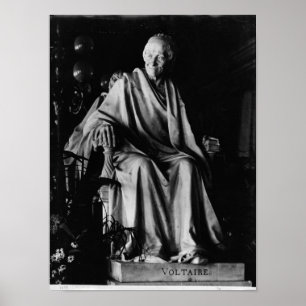 Seated sculpture of Voltaire Poster