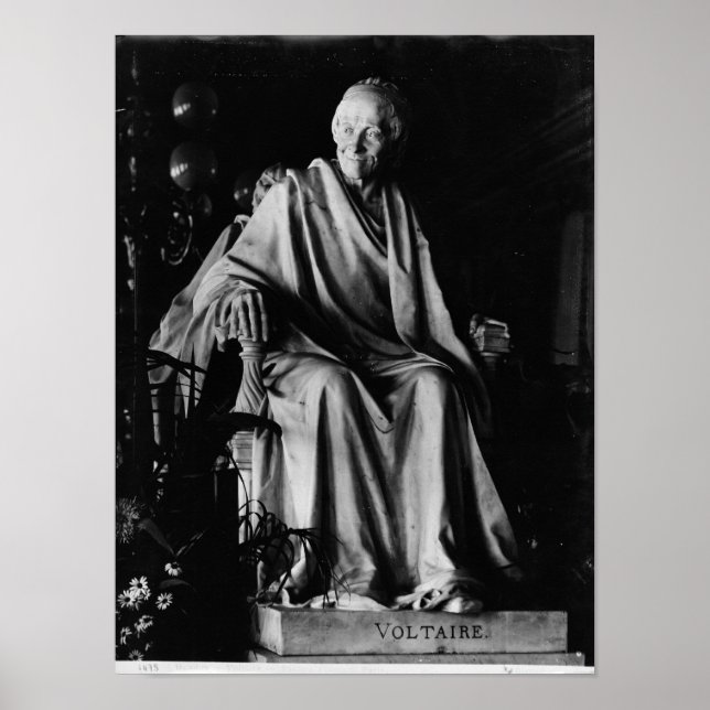 Seated sculpture of Voltaire Poster (Front)