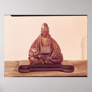 Seated statue of Basho  Edo Period Poster