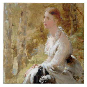 Seated Woman in a Forest (Elegant Beauty) Tile