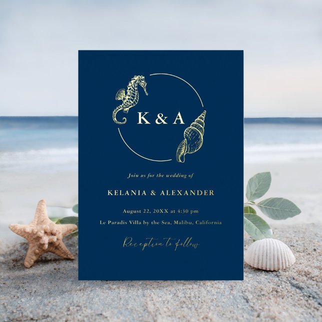 SEATERNAL Ocean Waves & Nautical Monogram Wedding (Creator Uploaded)