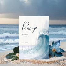 SEATERNAL Ocean Waves Nautical Monogram Wedding