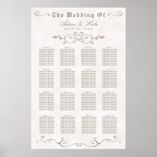 SEATING CHART 121-160   Elegant Beauty Wedding