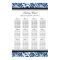 Seating Chart 12 Tables 96 Guest Blue Black Damask