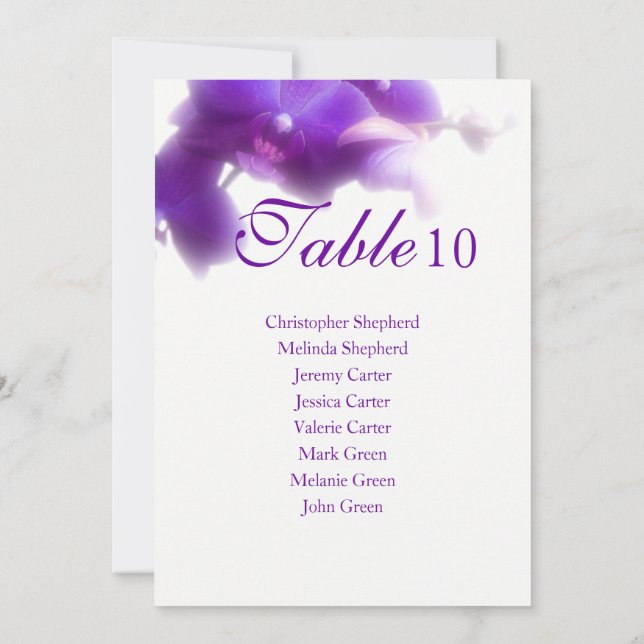 Seating Chart Card (Back)