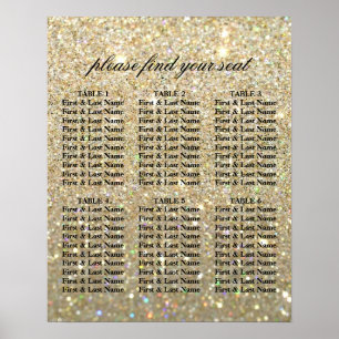 Seating Chart - Gold Glit Fab