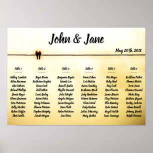 Seating Chart Poster - Doves Design
