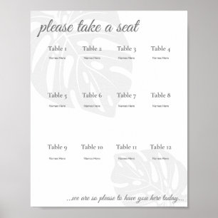 Seating Chart Print, Value Poster Paper (Matte)